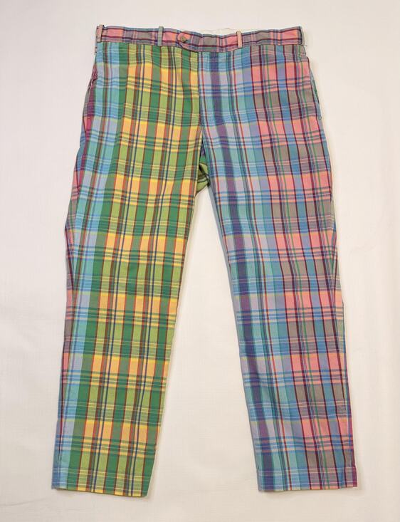 Polo by Ralph Lauren Other - Polo Ralph Lauren Pants Mens 38x30 Multicolor Madras Plaid Cotton Chino Preppy